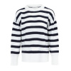 Miso Stripe Jumper Knitwear Women Black/White 10 (S)