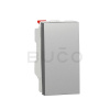 Schneider Electric Unica Tlačidlo 1/0, 1 modul, Aluminium