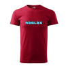Sablio Tričko s potlačou ROBLOX modrý text - červené 2XL