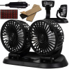 VENTILÁTOR DO AUTA DVOJITÝ Veterný mlyn pod zapaľovač REGULÁCIA 360st 12V