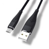 Nabíjací a dátový kábel, MicroUSB, čierny, 3m