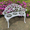 Záhradná lavica, lavička - Lavica pre miestnosť železo -onirka 100 cm biela (Lavica pre miestnosť železo -onirka 100 cm biela)