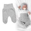 Pletené dojčenské polodupačky Hand Made, Baby Nellys, sivé 62 (2-3m)