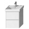 Laufen FIORA skříňka pod umyvadlo 55,7x45,3x67,4 cm, 2 zásuvky, Push-open, lesklá šedá