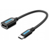 Vention CCSBB USB-C (M) to USB (F) OTG, 0,15m, černý