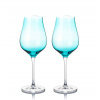 Farebné poháre na víno DION 500 ml BLUE (2 ks) (B.Bohemian DION color)