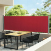 VidaXL Výsuvná bočná markíza na terasu, 140 x 600 cm, červená