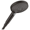 HANSGROHE Raindance Select S ručná sprcha 3jet PowderRain, priemer 125 mm, matná čierna, 26014670