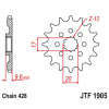 JT Reťazové koliečko JT JTF 1905-13 13T, 428