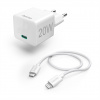 Hama set: rýchla USB nabíjačka USB-C PD 20 W + kábel USB-C Lightning 1 m 201620
