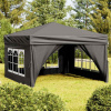 zahrada-XL Skladací párty stan s bočnicami antracitový 3x3 m 93523