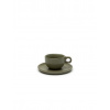 Serax Šálka na cappuccino s podšálkou Surface – camo zelená