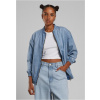 Ladies Oversized Skater Jacket - new light blue dirty washed XL