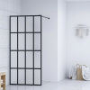 vidaXL Sprchová zástena walk-in, matné tvrdené sklo 90x195 cm - Čierna - 172194-106472