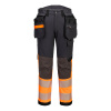 PORTWEST HI-VIS HOLSTER EV442 / Reflexné strečové nohavice EV4, skrátené - HV oranžová/čierna UK 36/EU 52