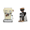 Ascaso Dream PID, Sweet Cream + Eureka Mignon Single Dose PRO, Chrome & Oak
