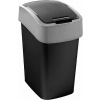 CURVER odpadkový koš FLIP BIN 45 l černý/stříbrný
