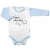 Baby Nellys Body dlhý rukáv s vtipným textom Trenér celé rodiny