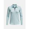 Under Armour Zinger MicroStripe Polo LS Fuse Teal/White M
