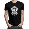 1984 Narodenie legendy 40 rokov - pánske tričko s potlačou - Tričkový | S | Biela | Pánske tričko