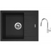 Set Sinks LINEA 600 N Granblack + batéria Sinks MIX 35 P chróm