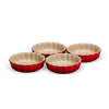 Le Creuset - Set 4 keramických misiek na tortičky, čerešňová červená
