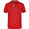 DAIBER JN 964 / Pánska polokošeľa button-down - red/red/white L