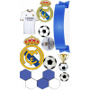 CUKROVÁ TLAČ jedlý obrázok na tortu Cukrová hmota Real Madrid sada 11 + MENO