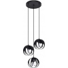 Sollux Lighting Tulos závesné svietidlo 3x60 W čierna SL.1088