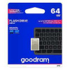 Goodram USB flash disk, USB 3.0 (3.2 Gen 1), 64GB, UPO3, strieborný, UPO3-0640S0R11, USB A, s pútkom