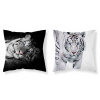 DETEXPOL Obliečka na vankúšik Tiger čiernobiela micro Polyester, 40/40 cm