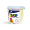 MFP 6320143 kriedy M chodníkové fluo guľaté mix farieb kýblik 12 ks