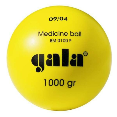 Gala Míč medicinbal plastový 1 kg žlutý