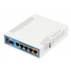 MikroTik hAP ac, 720MHz CPU, 128MB RAM, 5x LAN, 2.4+5GHz,Wi-Fi 802.11b/g/n/ac, SFP slot, vč. L4 RB962UiGS-5HacT2HnT