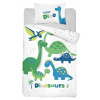 DETEXPOL Bambusové obliečky do postieľky Dinosaurus blue Bavlna, Bambus, 100/135, 40/60 cm
