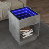 Nočný Stolík S Nekonečnými Led Čierny 50X50X