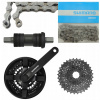 Sada SHIMANO pohon 3x8 kľuka 48 + kazeta HG31 + reťaz + podpora BB-UN101
