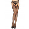 Leg Avenue Net garterbelt stockings One Size (S-L 34 - 40) černá