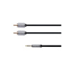 KRUGERMATZ 03520254 Kabel KRUGER & MATZ JACK 3.5 stereo/2xCINCH 1m KM0309