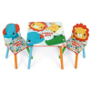 Detský drevený stolík + 2 stoličky FISHER PRICE, FP10298