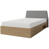 MB Študentská posteľ 120x200cm s úložným priestorom Rudy-dub piesočný/šedá