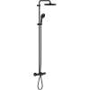 GROHE Vitalio Start nástenný sprchový systém s vaňovým termostatom, horná sprcha 1jet EcoJoy priemer 250 mm, ručná sprcha 2jet, matná čierna, 269882431