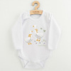 Detské body s potlačou New Baby Husičky Biela 80 (9-12m)