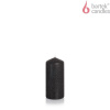 BARTEK Cristall, sviečka stĺpová, 440g, 7x15cm, čierna