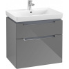 VILLEROY & BOCH Subway 2.0 závesná skrinka pod umývadlo, 2 zásuvky, 637 x 454 x 590 mm, Glossy Grey, A91010FP