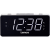 Lenco CR-18 White - FM-Radiowecker mit großem 1,8 Display CR-18 rádiobudík; CR-18