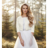 Saténové svadobné bolerko s 3/4 rukávy- ecru: BS-93 Rozmer: 38