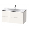 Duravit L-Cube - Umývadlová skrinka 55x102x48 cm, 2 zásuvky, lesklá biela LC630802222