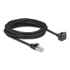 Delock - Síťový prodlužovací kabel - RJ-45 (M) do RJ-45 (F) zkosené - 5 m - 6 mm - stíněné F/UTP - CAT 6 - podpora Gigabit Ethernet - černá