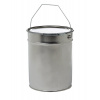 Plechové vedro 10 l, kónické, prenosné držadlo, pogumované veko, schválenie pre prepravu, BJ = 20 ks
